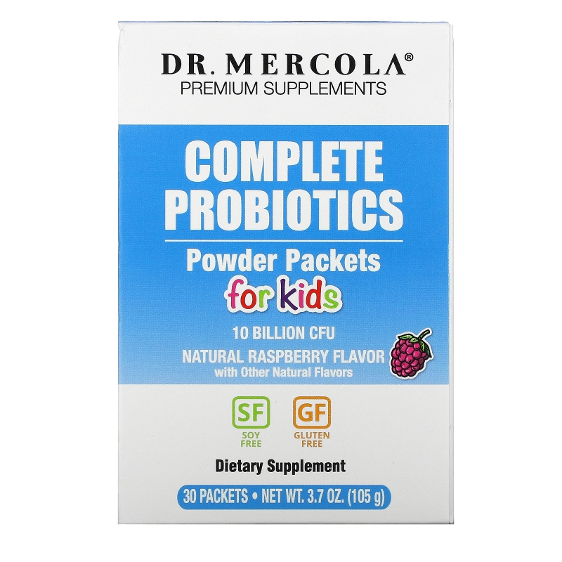 Dr. Mercola Премиум добавки пробиотики с натуральным вкусом 30 пакетиков по 3 г каждый