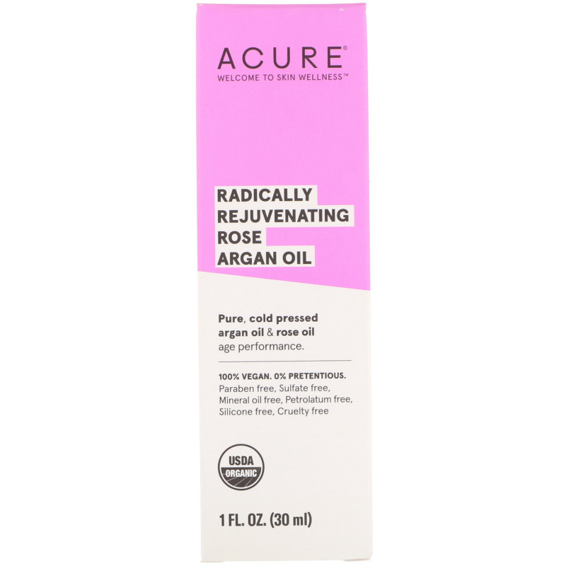 Acure Organics, Aromatherapeutic Moroccan Argan Oil, Rose, 1 fl oz (30 ml)