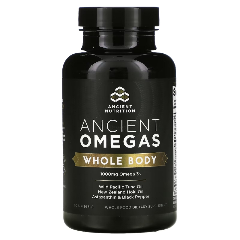 Dr. Axe / Ancient Nutrition, Ancient Omegas, Whole Body, 1,000 mg, 90 Softgels