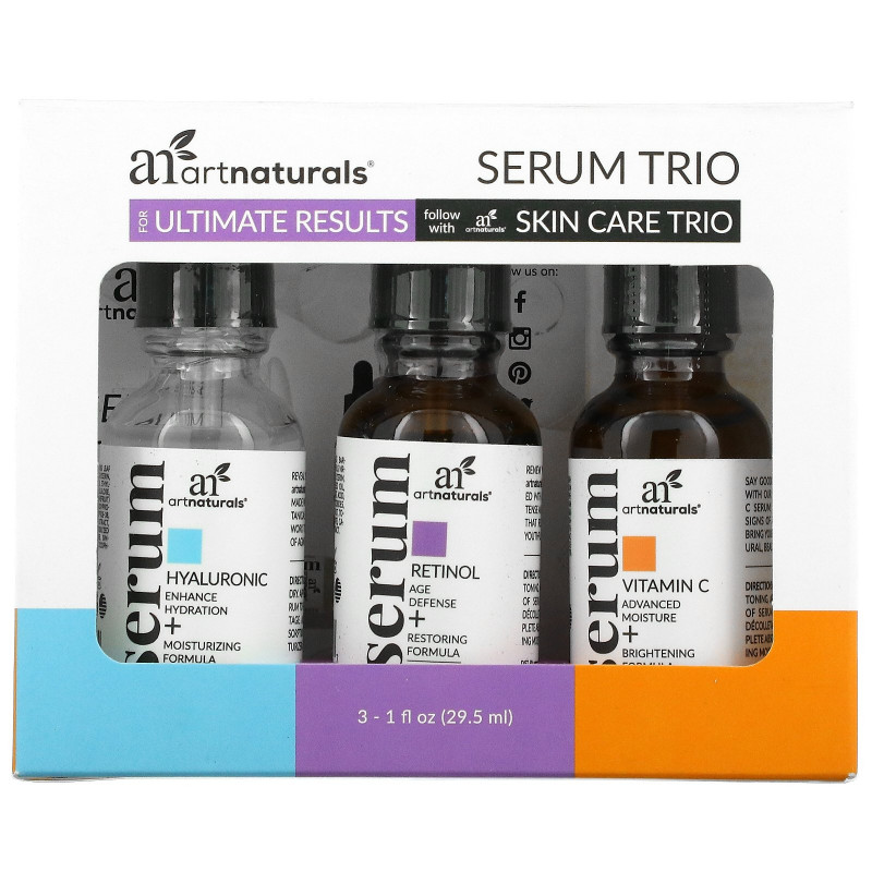 Artnaturals, Serum Trio Set, Anti-Aging, 3 Serums, 1 fl oz (29.5 ml) Each