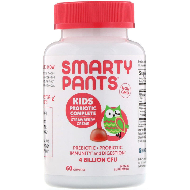 SmartyPants, Complete, Детский Пробиотик, Клубничный Крем, 60 Жевательных Сладостей