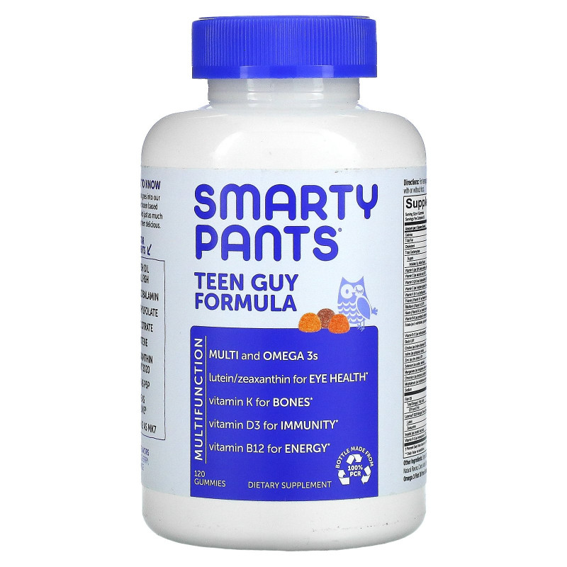 SmartyPants, Teen Guy! Compete, More Than A Multivitamin, 120 Gummies