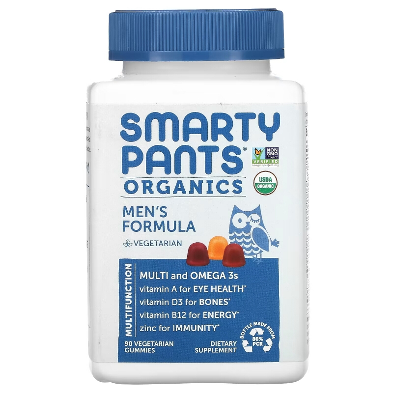 SmartyPants, Organic, Men's Complete, 90 Vegetarian Gummies