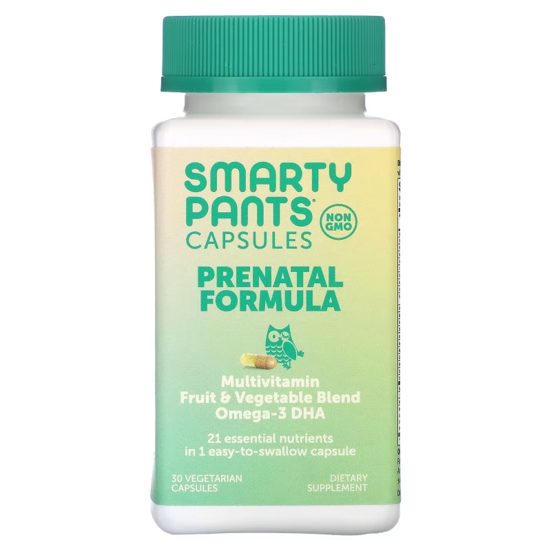 SmartyPants, Prenatal Multi, 30 вегетарианских капсул