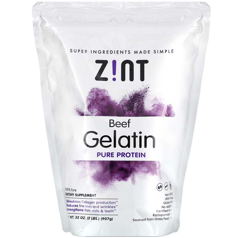 Z!NT, Beef Gelatin, Чистый Протеин, 32 унции (907г)