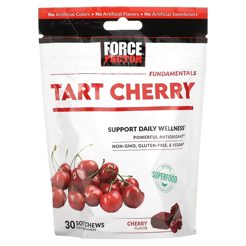 Force Factor, Fundamentals, Tart Cherry, Cherry, 30 Soft Chews