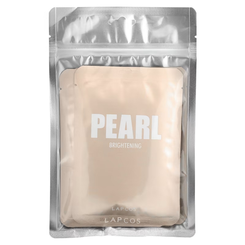 Lapcos, Daily Skin Mask Pearl, Brightening, 5 Sheets, 0.81 fl oz (24 ml) Each
