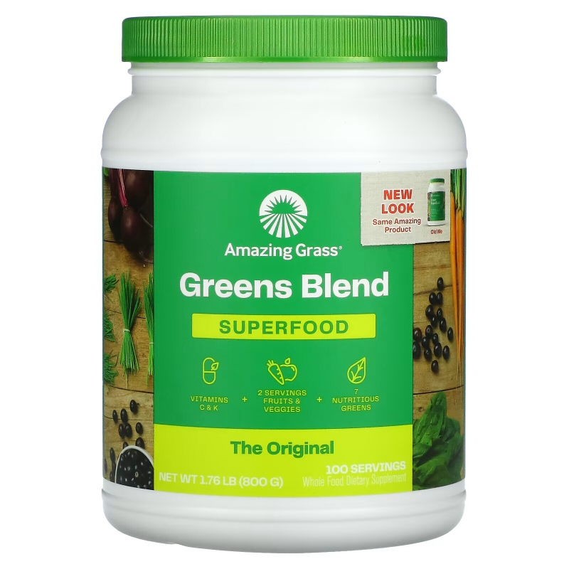 Amazing Grass Зеленый суперпродукт полностью натуральный сухой напиток 28 унций (800 г)