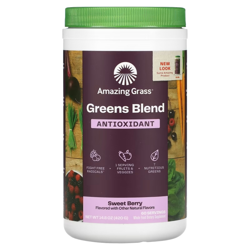 Amazing Grass Green Superfood Антиоксиданты ORAC с ягодами асаи 420 г