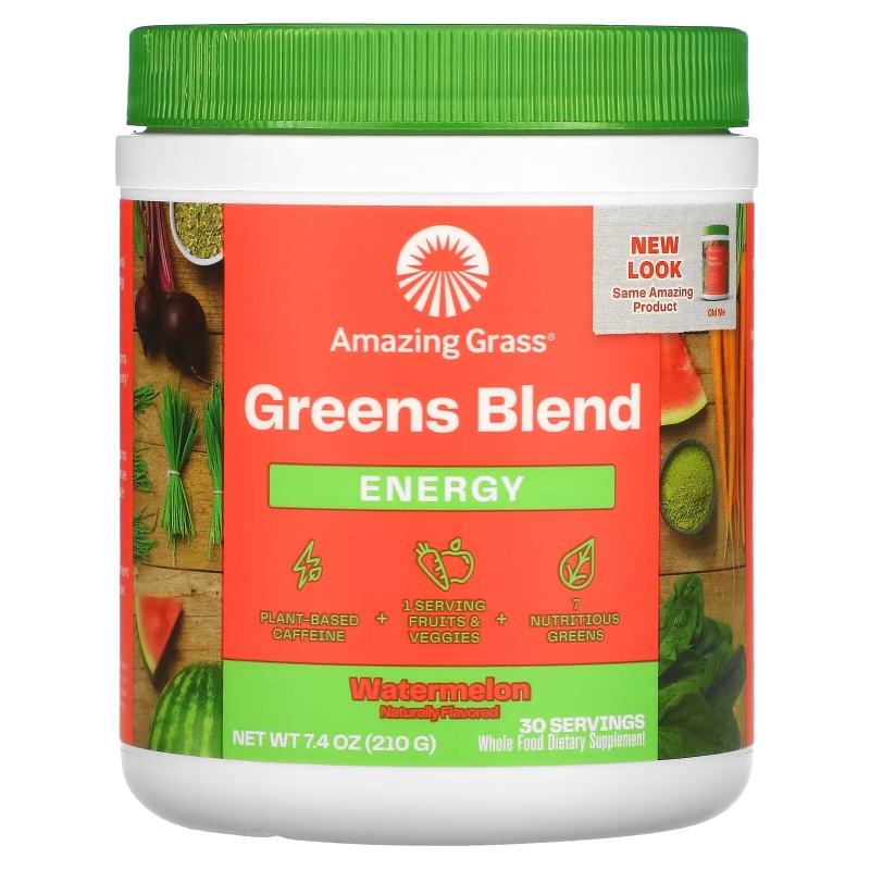 Amazing Grass Green Superfood Энергия Арбуз 74 унции (210 г)