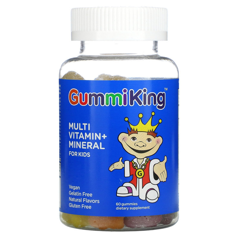 Gummi King Мультивитамины и минералы для детей 60 жевательных конфет в виде мишек