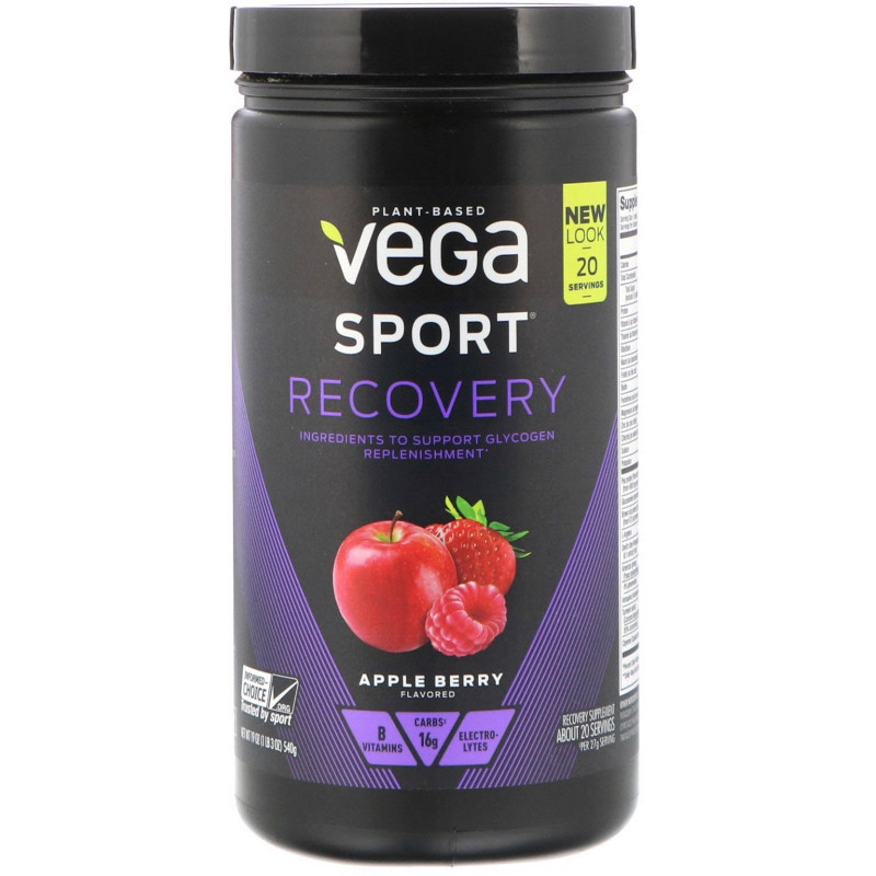 Vega Sport Recovery Accelerator Powder Apple Berry 19 унций (540 г)