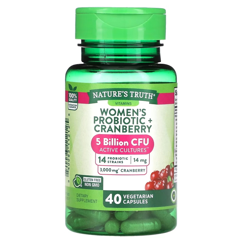 Nature's Truth, Women's Probiotic + Cranberry, 40 Vegetarian Capsules