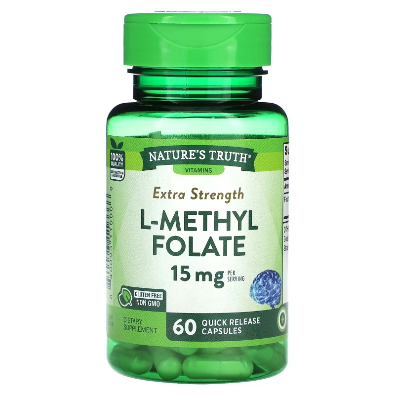 Nature's Truth, Extra Strength L-Methyl Folate, 7.5 mg, 60 Quick Release Capsules