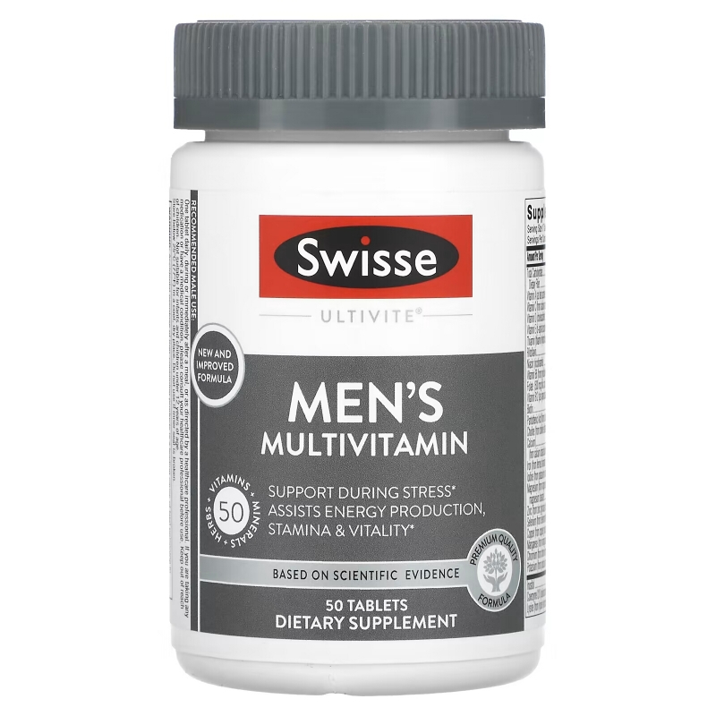 Swisse, Ultivite, мультивитамины для мужчин, 50 таблеток