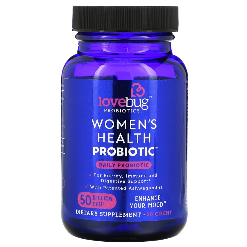 LoveBug Probiotics, Women's Health Probiotic, Daily Probiotic, 50 Billion CFU, 30 Count