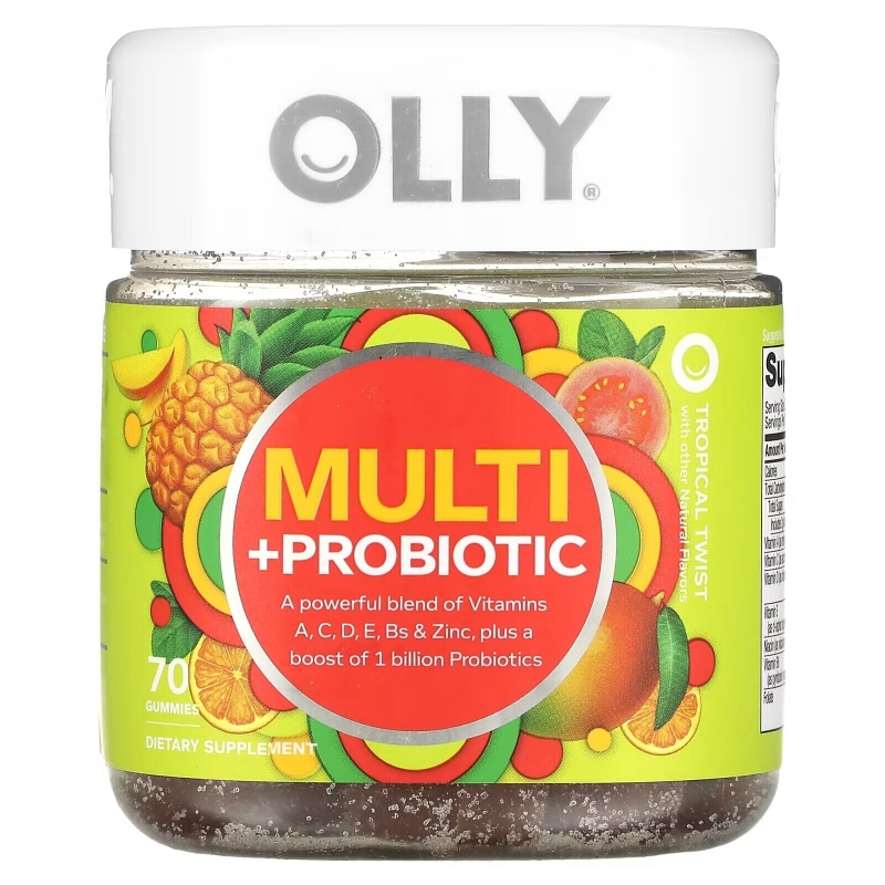 OLLY, Multi + Probiotic, Tropical Twist, 70 Gummies