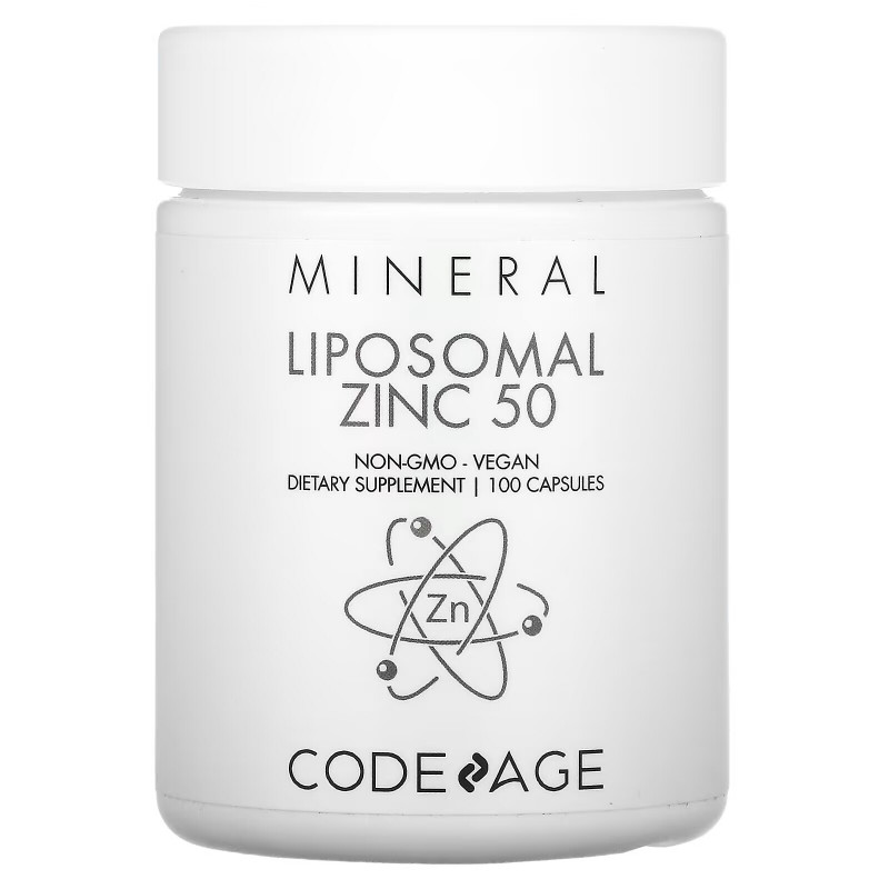 Codeage, Liposomal, Zinc 50, Non-GMO, Vegan, 100 Capsules