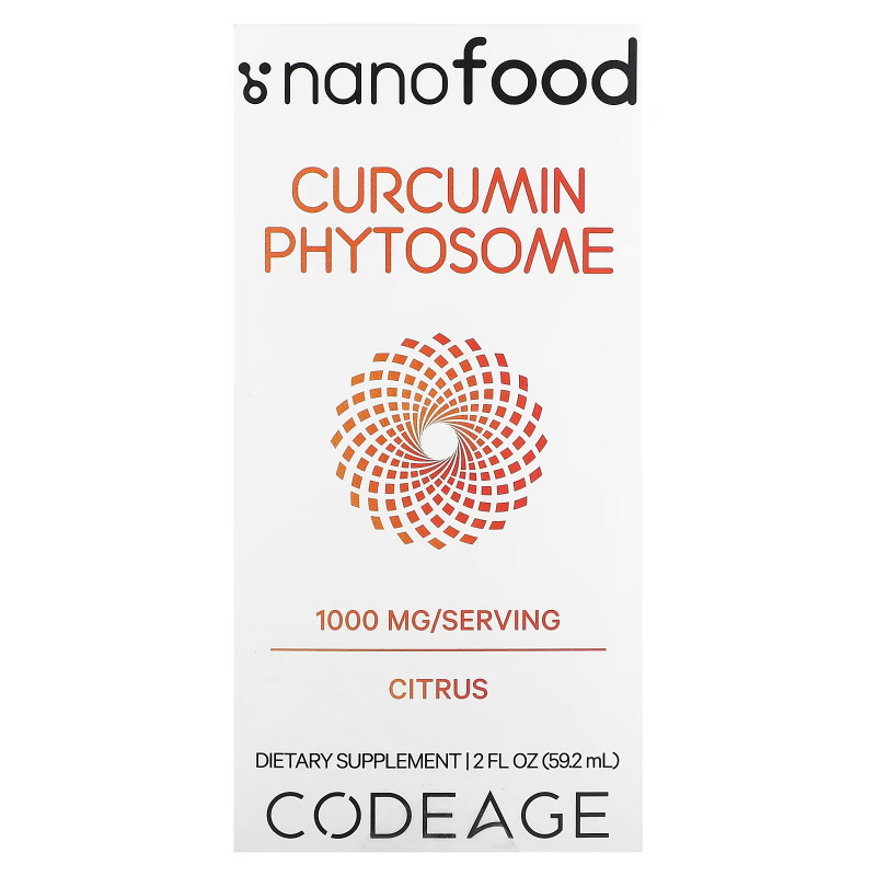 Codeage, Curcumin Phytosome, Citrus, 1,000 mg, 2 fl oz (59.2 ml)