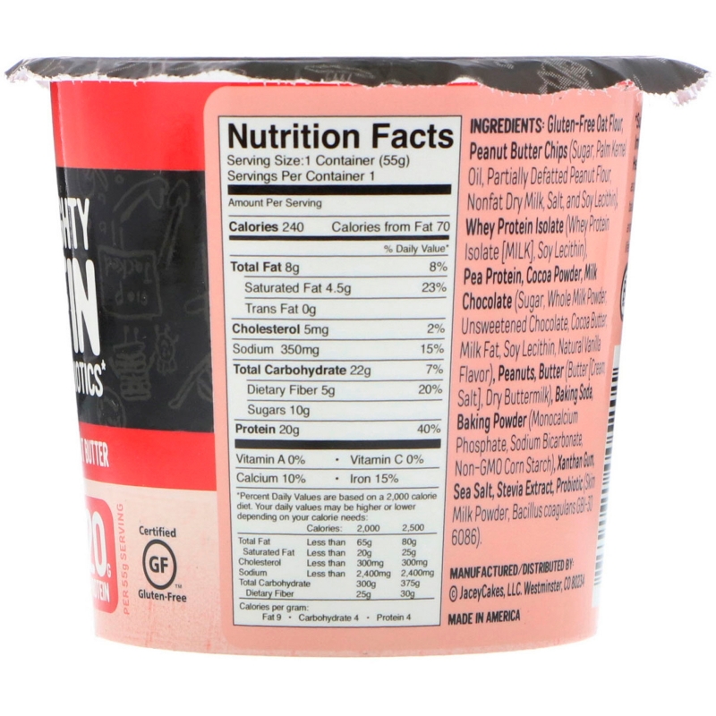 FlapJacked, Mighty Muffin With Probiotics, Chocolate Peanut Butter, 1.94 oz (55 g)