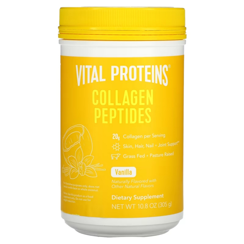 Vital Proteins, Коллагеновые пептиды, ваниль и кокосовая влода, 10,8 унций (305 г)