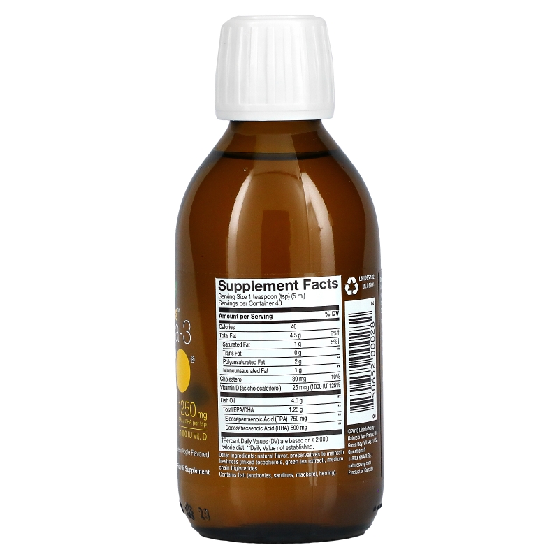 Ascenta NutraSea + D Омега-3 + Витамин D Яблочный вкус 6.8 жидких унций (200 мл)
