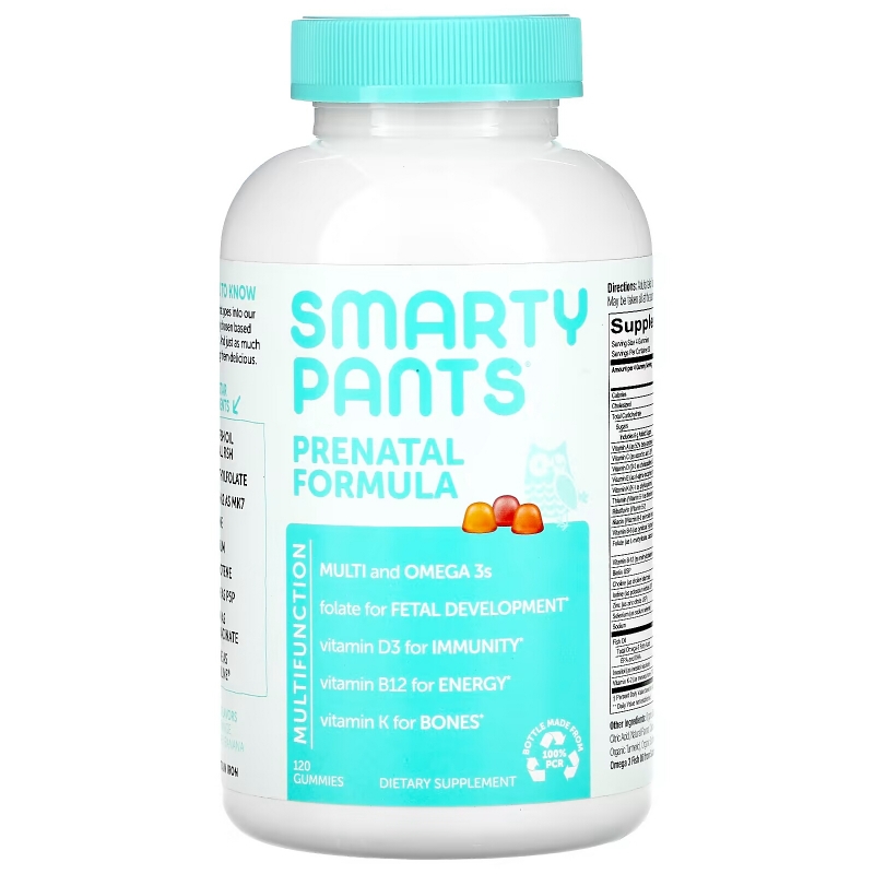 SmartyPants Prenatal Multi + Omega 3 + Vitamin D 180 Gummies