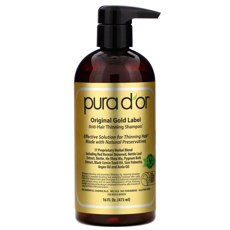 Pura D'or, Anti-Hair Loss Shampoo, 16 fl oz (473 ml)