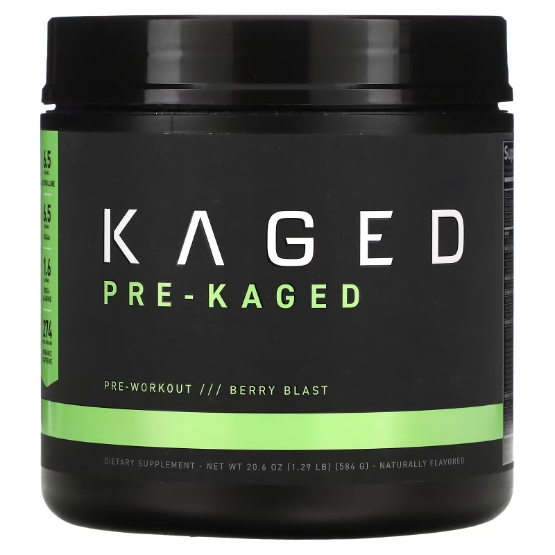 Kaged, PRE-KAGED, Pre-Workout, Berry Blast, 1.29 lb (584 g)