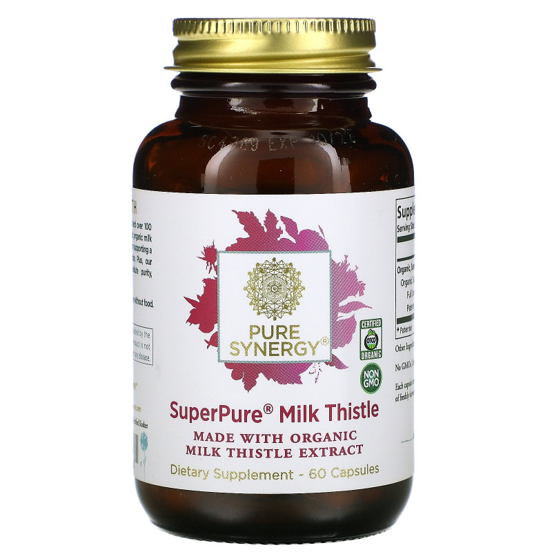 Pure Synergy, Organic Super Pure Milk Thistle Organic Extract , 60 Organic Vegetarian Caps