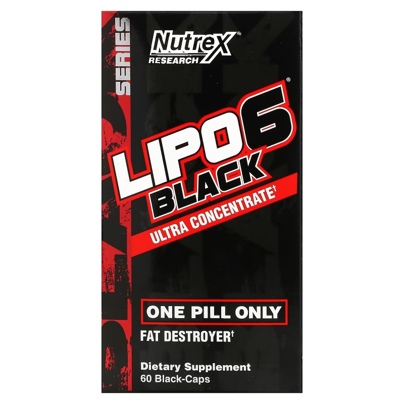 Nutrex Research, Lipo 6 черный ультра-концентрат, 60 черных капсул
