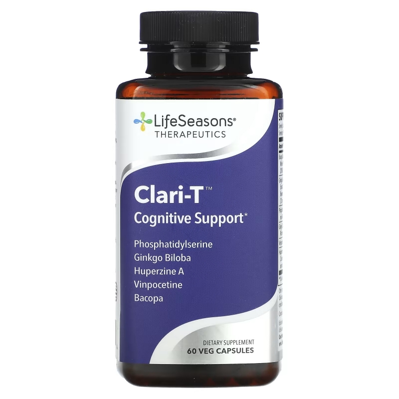 LifeSeasons, Когнитивная поддержка Clari-T, 60 вегетарианских капсул