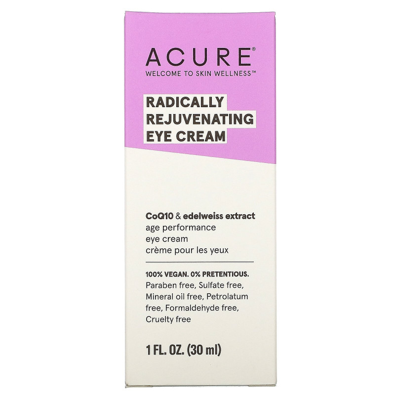 Acure Organics Крем для глаз со стволовыми клетками хлореллы и эдельвейса 1 жидкая унция (30 мл)