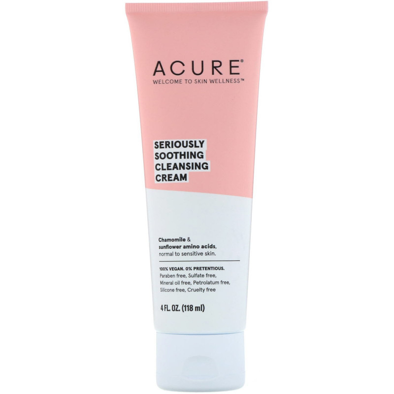Acure Organics Очищающее средство для лица для чувствительной кожи без ароматизаторов 4 жидкие унции (118 мл)