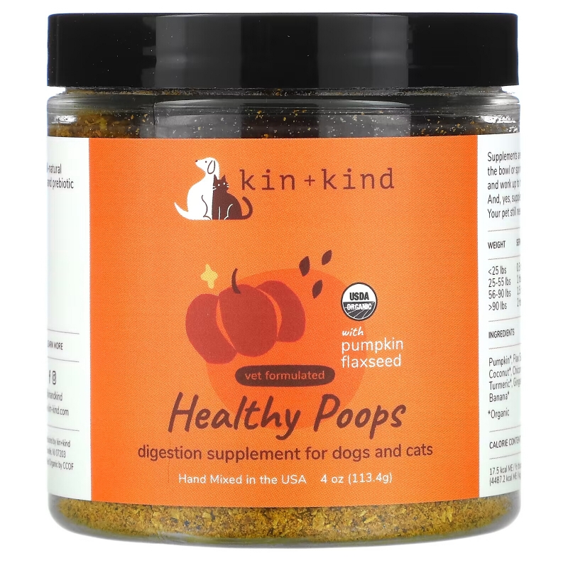 Kin+Kind, Healthy Poops, For Dogs & Cats, 4 oz (113.4 g)