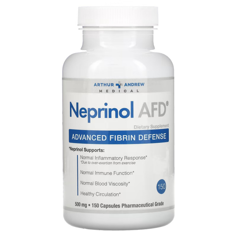 Arthur Andrew Medical Neprinol AFD Advanced Fibrin Defense 500 mg 150 Capsules