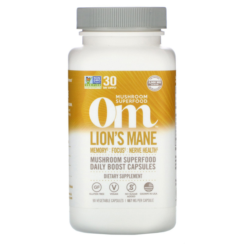 Organic Mushroom Nutrition, Lions's Mane, 667 mg, 90 Vegetarian Capsules