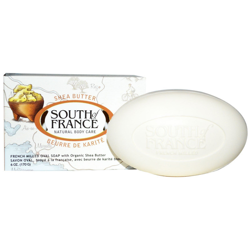 South of France Shea Butter French Milled with Organic Shea Butter 6 oz (170 g)