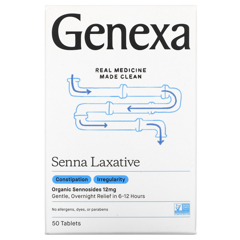 Genexa, Lax-Aid, Organic Senna Laxative,  50 Tablets