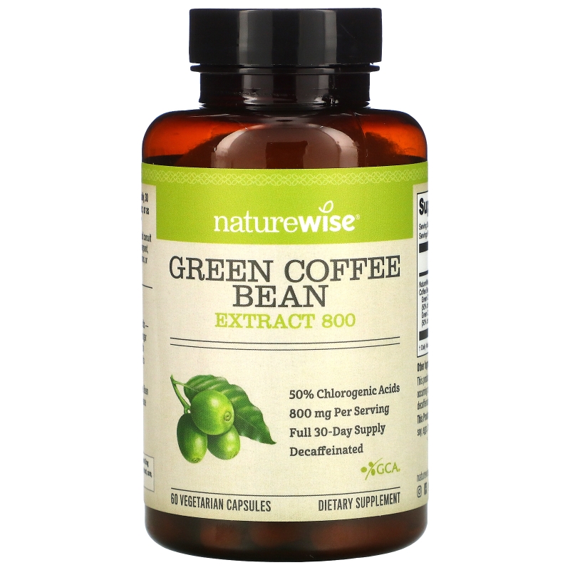 NatureWise, Green Coffee Bean Extract 800, 60 Veggie Caps