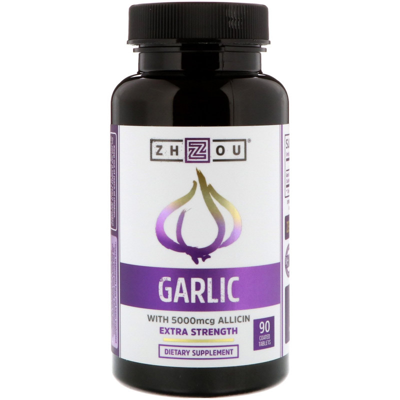 Zhou Nutrition, Garlic Extra Strength, 90 Coated Tables