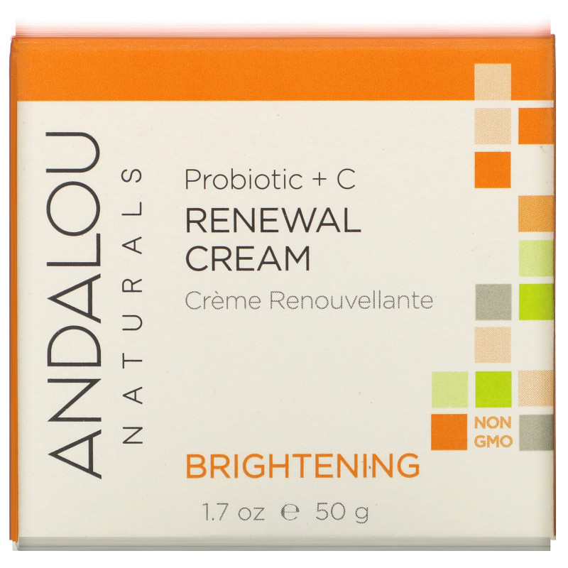 Andalou Naturals Восстанавливающий крем пробиотик + витамин C улучшающий цвет лица 17 жидкой унции (50 мл)
