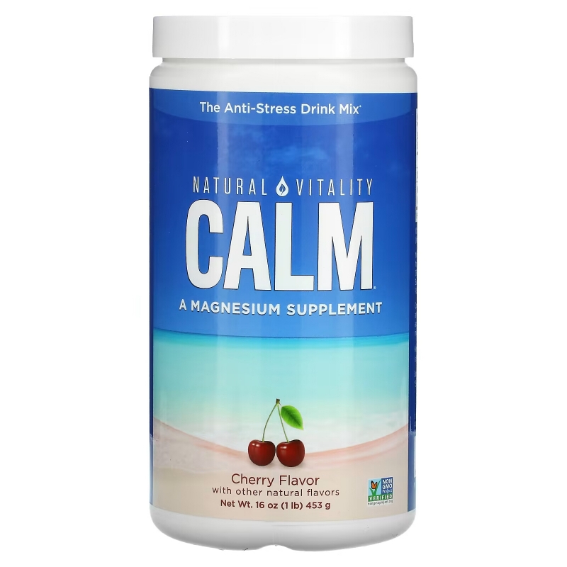 Natural Vitality Natural Calm Анти-стрессовый напиток со вкусом Черешни 16 унции (453 г)