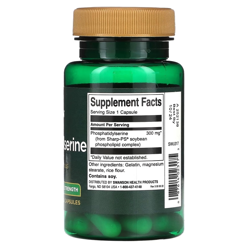 Swanson, Phosphatidylserine, 300 mg, 30 Capsules