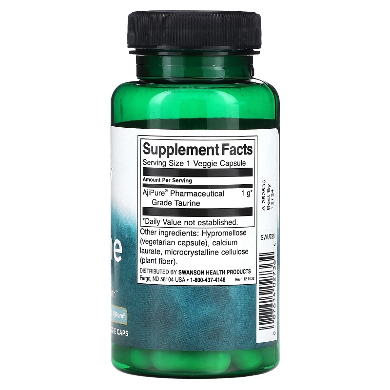 Swanson, Таурин, 1000 мг, 60 растительных капсул