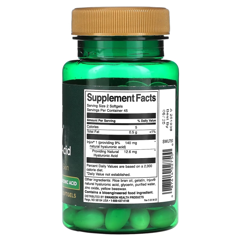 Swanson, Injuv гиалуроновая кислота, 70 мг, 90 мягких таблеток