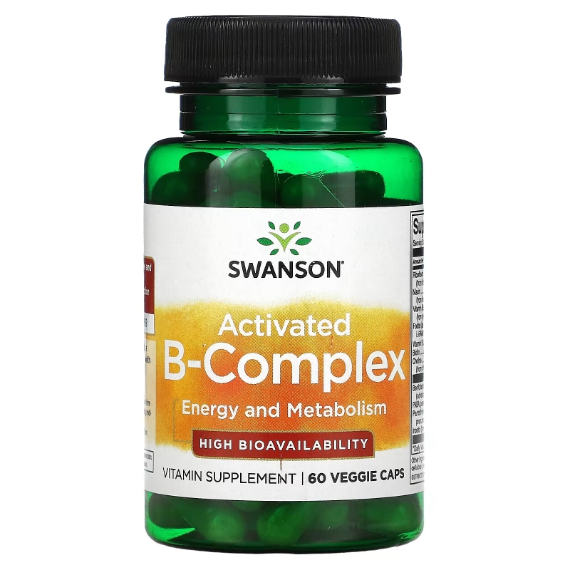 Swanson, Activated B-Complex, 60 Veggie Caps