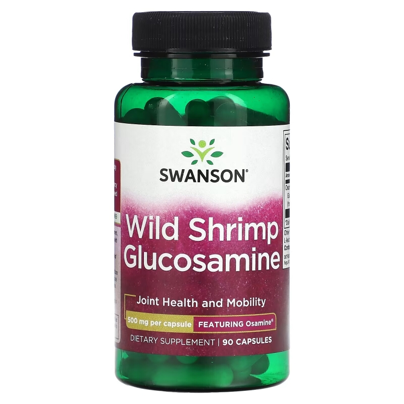 Swanson, Wild Shrimp Glucosamine, 500 mg, 90 Capsules