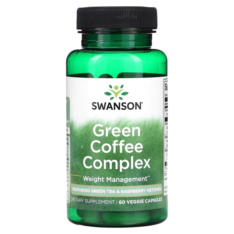 Swanson, Green Coffee Complex, 60 растительных капсул