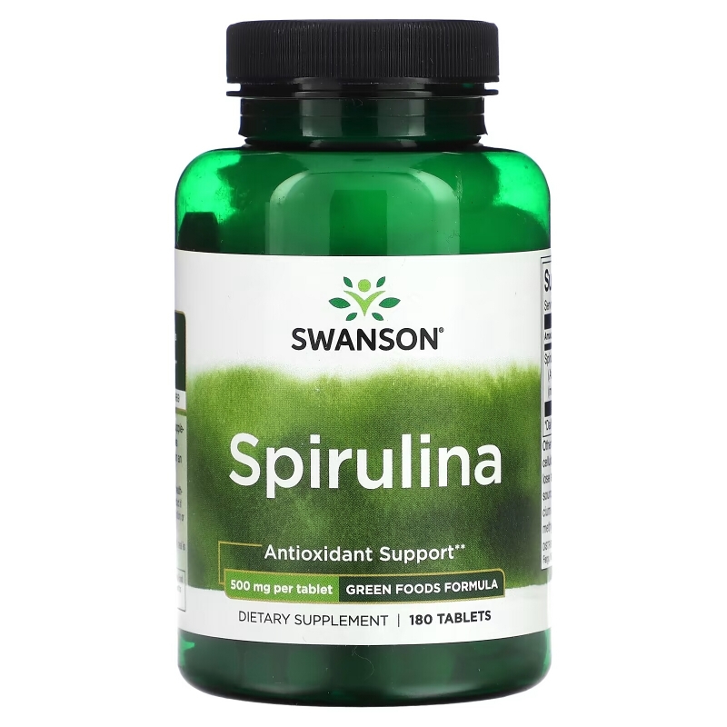 Swanson, Spirulina, 500 mg, 180 Tablets